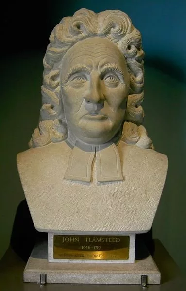 مجسمه نیم تنه جان فلمستید در موزه رصدخانه سلطنتی گرینویچ