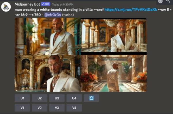 هوش مصنوعی میدجرنی می‌تواند از شخصیت‌های ثابت در عکس‌های تولید شده استفاده کند