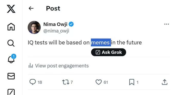 ایکس درحال گسترش قابلیت‌های جدیدی برای هوش مصنوعی Grok است رنگو.webp