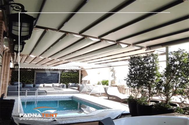 انواع سقف متحرک | 5 مدل پرطرفدار_رنگو 11 سقف متحرک پارچه ای