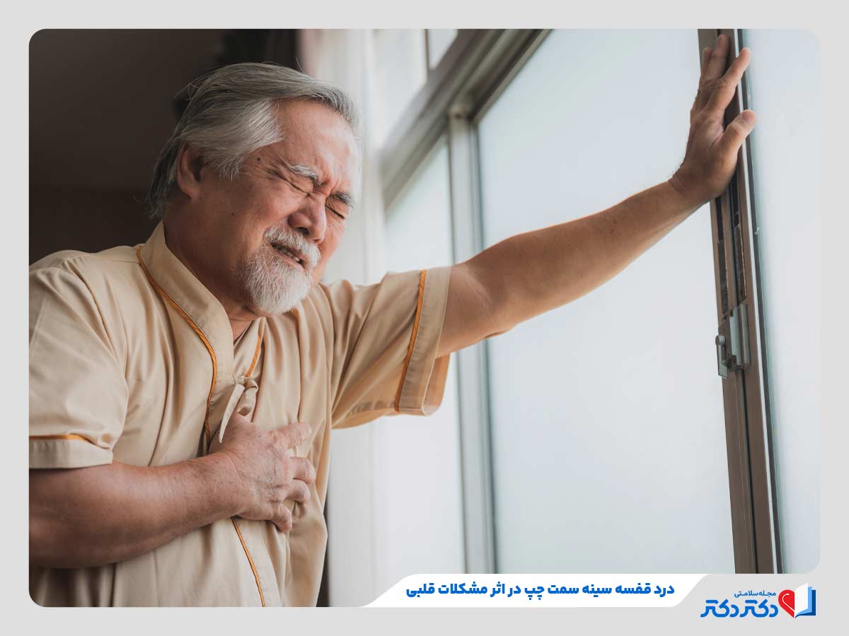 11 علت شایع درد قفسه سینه سمت چپ + علائم و علل سنین مختلف_رنگو 2 ابتلای فرد به درد قفسه سینه به دلیل حمله قلبی