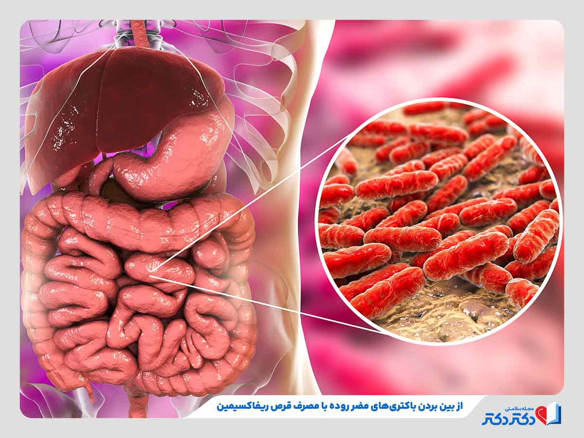قرص ریفاکسیمین چیست؟ بازدید تاثییر زیگات در درمان مشکلات گوارشی_رنگو 8 از بین بردن باکتریهای مضر دستگاه گوارش از مهمترین مزایای مصرف قرص ریفاکسیمین