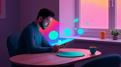 مردی در حال کار کردن برای افزایش فروش