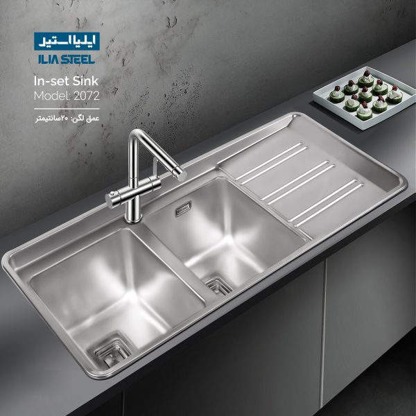 تحلیل و بازدید جامع 8 دسته بندی گوناگون سینک ظرفشویی ایلیااستیل_رنگو 20 سینک های توکار ایلیااستیل