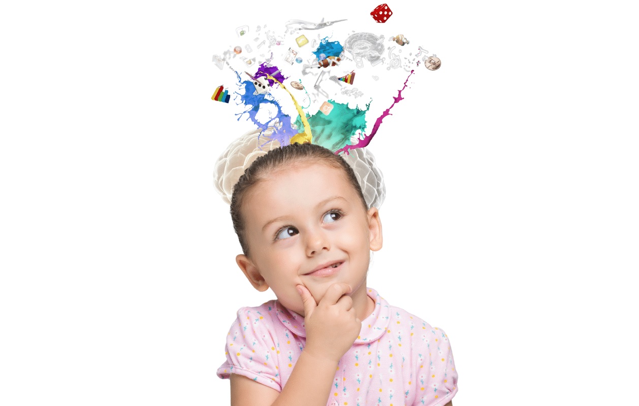 فکر کردن دختر بچه